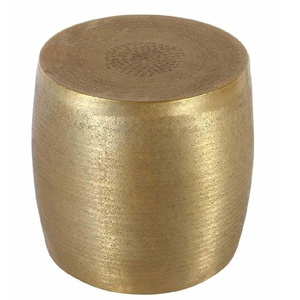 โต๊ะท้ายกลมพร้อมฐานโลหะอลูมิเนียมทนทานโต๊ะข้างสำหรับตกแต่งห้องนอนมาใหม่แบบดั้งเดิม - Product Image 6