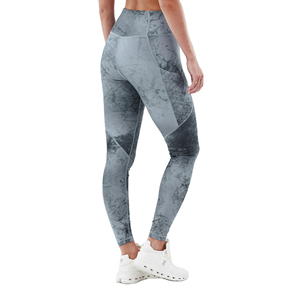 Newest Breathable Leggings Custom Sublimation Cotton Leggings Women High Elastic Yoga Pants <b>Tights</b> Quick Dry Leggings Bra Set - Product Image 2