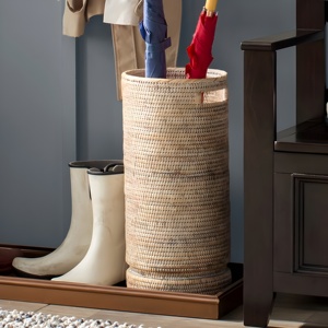 Umbrella Stand Rack <b>Display</b> Standing Holder <b>Baskets</b> Natural Rattan Storage <b>Basket</b> for Umbrellas - Product Image 5