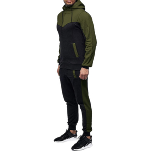 2025 Manufacturer's Customizable Men's XXL Eco-Friendly 100% Cotton Winter Fleece Sweatsuit Hooded Sportswear <b>Jogger</b> Tracksuits - Product Image 2