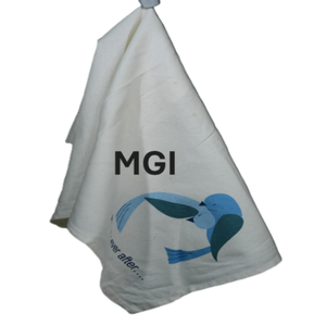 Serviette de cuisine en coton 100 % écologique jetable, couleur blanche unie, personnalisable avec logo, pour la vente en gros - Product Image 4