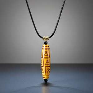 Natural Crystal Pendant Necklace for Men & Boys 3-Inch Stone with 28-Inch Leather <b>Rope</b> - Product Image 2