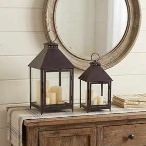 ชุดโคมไฟเหล็กพร้อมแผงกระจกและห่วงจับสำหรับตกแต่งบ้าน - Product Image 4