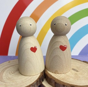 Ensemble de poupées en bois non finies à peindre soi-même, jouet éducatif en bois, poupées en bois éducatives pour l'apprentissage des tout-petits - Product Image 3