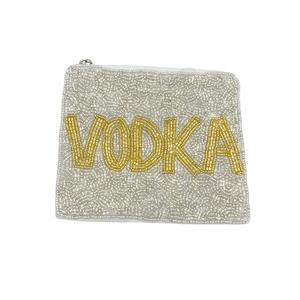 Monedero de lona con vodka, billetera personalizada con cuentas de semillas, hermoso regalo para mamá, diseño de corazones para niñas - Product Image 1
