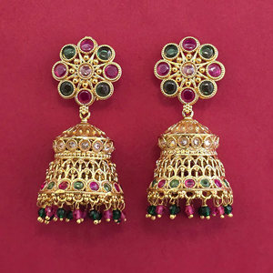 Buy Online Export Quality Antique Jhumki with Gold Plating 233106 - Product Image 2