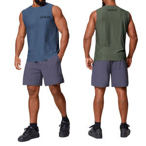 Débardeur de sport décontracté pour homme, sans manches, séchage rapide, polyester/coton écologique 140g, vêtements de sport pour la remise en forme - Product Image 4