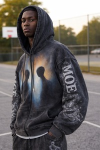 Sudaderas Vintage de Alta Calidad, Forro Polar Grueso, Diseño Personalizado, Logotipo DTG, Bordado, Sudadera Lavada de Algodón, Fábrica OEM - Product Image 2