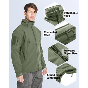 เสื้อแจ็คเก็ตซอฟต์เชลล์สปอร์ตสำหรับผู้ชาย - รับผลิตตามแบบ (OEM) พร้อมปักโลโก้ น้ำหนักเบา กันน้ำ ระบายอากาศได้ดี ดีไซน์เรียบง่าย เสื้อแจ็คเก็ตผู้ชาย - Product Image 5