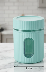 Nordic Cylinder Food Storage Container with Window Plastic Lid Design Food Storage Box Kitchen Organizer Container - Product Image 6
