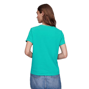 T-shirts décontractés chics pour femmes en gros – Polyester/Coton, col rond classique, streetwear, édition été, couleurs et designs personnalisables - Product Image 5