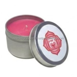 Premium Grounding Ritual Candle – Metallic Silver Tin with Root Chakra Symbol - Product Image 3