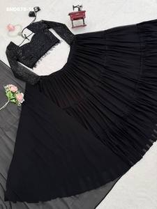 El Mejor Conjunto de Lehenga Choli y Dupatta de Tela Faux Georgette con Estilo Moderno y Volantes, Compra en Línea en India, Moda Étnica - Product Image 2