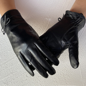 Guantes Largos de Piel de Oveja Negros Personalizados Unisex, Guantes de Moda de Cuero para Invierno, Deportes Diarios, Viajes, Negocios, Esquí, Ciclismo, Elegantes, para Ópera y Fiestas - Product Image 2