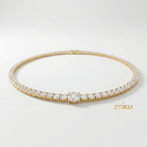 Elegante Collar con Colgante de Diamante Cultivado en Laboratorio, Chapado en Oro de 14K/18K, Brillo Atemporal, Diseño Moderno y Lujoso, para Compromiso o Boda - Product Image 2