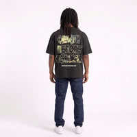 T-shirt Streetwear Homme Style Vintage Personnalisé DTG Haute Qualité DTF Impression Intégrale Coupe Boxy Graphiques Ourlet Brut 100% Coton