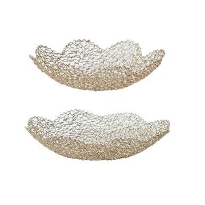 Metal Fruit <b>Basket</b> Decorative Flower Shape Hollow Fruit Bowl for Kitchen Counter Dining <b>Table</b> Home Decor - Product Image 1
