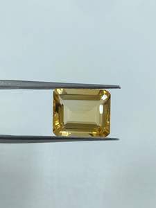 Piedra de Citrino Amarillo Natural Cuadrada, Pulida, para Joyería, Gema Facetada de Alta Calidad, 10x12mm, 4.75cts, para Joyería Fina - Product Image 5