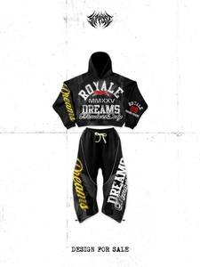 Conjunto Deportivo ROYALE con Capucha, Sudadera Larga y Pantalones, Estampado por Sublimación, Ropa Urbana Unisex para Adultos, Otoño, Transpirable, Poliéster - Product Image 4
