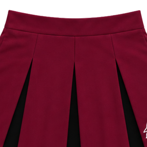 Jupe plissée bordeaux pour femmes et filles, idéale pour la danse, les entraînements, les compétitions, les tenues de sport scolaires et les équipes athlétiques. - Product Image 6