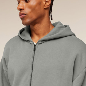 Sudaderas con Capucha Personalizadas al por Mayor para Hombre, 100% Algodón de Alto Gramaje, Fabricantes de Ropa Urbana con Estampado Personalizado, Sudadera con Cremallera de 500 g/m² para Hombre - Product Image 5