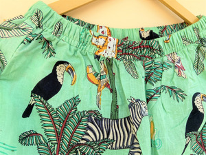 Conjunto de Pijama de Algodón para Mujer con Botones, Estampado a Mano con Bloques de Algodón Indio, Pijama para Dormir con Camisa y Pantalón Corto - Product Image 5