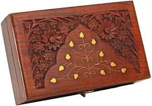 Handcrafted Wooden <b>Storage</b> Box Brass Brackets Red Velvet Interior Jewelry Box Latch Lock Keepsake Case Organizer <b>Chest</b> - Product Image 6