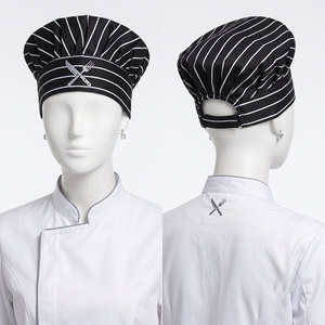 Casquette de chef unisexe en twill imperméable de qualité supérieure, 65% polyester, 35% coton, 240 GSM, bordeaux, réglable, impression numérique, restaurant, bar - Product Image 4