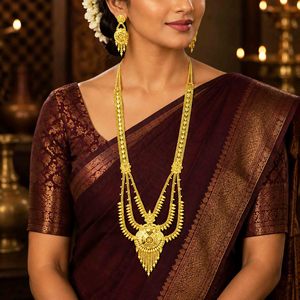 Wholesale Brass 14K18K24K Micron Gold Filled Rani Haar <b>Bridal</b> Necklaces Set Traditional Dubai Style Fashion Jewelry Oro Joyeria - Product Image 3