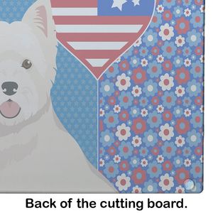 Planche de service de cuisine américaine américaine grande taille Westie West Highland White Terrier assiettes décoratives en verre trempé assiettes coupantes - Product Image 5