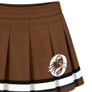 Jupe plissée marron sublimée pour cheerleading, bas de tenue sportive d'équipe, vêtements d'entraînement, performance et compétition - Product Image 4