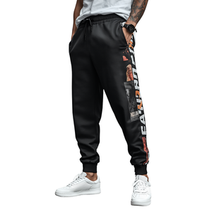 Pantalon de jogging pour homme, imprimé numérique, tissé, boutonné devant, style streetwear - Product Image 3