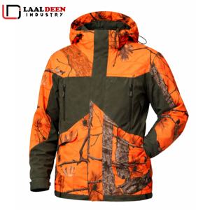 Veste de chasse personnalisée orange vif |   Imperméable et coupe-vent |   Veste de sécurité haute visibilité pour la chasse aux oiseaux aquatiques – Par Laaldeen Industry - Product Image 2