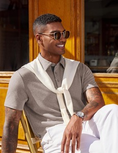 Camisa Polo Personalizada para Hombre con Cuello en Contraste, Manga Corta, Transpirable, Lisa, Informal, Uniforme de Golf o Trabajo, OEM ODM, Ropa al por Mayor para Hombre - Product Image 2