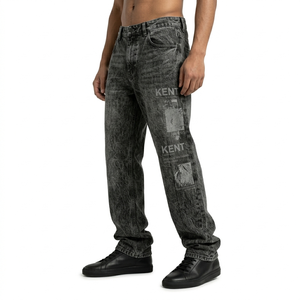 Jeans Anchos Oversize para Hombre, Pantalones Vaqueros Holgados Estilo Urbano, 100% Algodón, Lavado Vintage de Otoño, Pierna Ancha, Personalizados OEM ODM al por Mayor - Product Image 6
