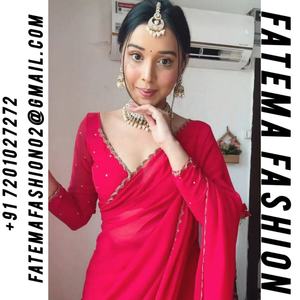 Mujeres paquistaníes indias Saress Faux Georgette Saree You Most Beautiful última colección de Sari lista para usar de Fatema Fashion - Product Image 2