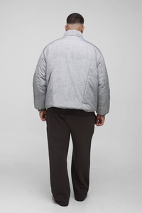 Chaqueta Acolchada de Lona con Logotipo Personalizado para Hombre, Invierno 2026, Transpirable, Cortavientos, Rellena de Fibra de Poliéster - Product Image 2