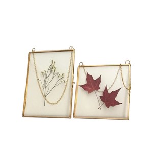 Cadre photo flottant en métal or rose de qualité supérieure pour décoration de table classique, support de présentation photo en verre double face, prix le plus bas - Product Image 3