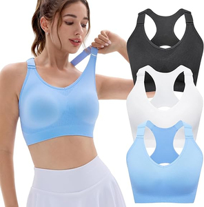 Women Seamless Athletic Sports <b>Bra</b> Comfortable <b>Stretch</b> Fabric Supportive Activewear Running Fitness Gym Training Top - Product Image 1
