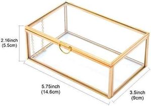 Metal & Glass Storage <b>Boxes</b> With Metal Frame For Jewelry Organizers And Decorative Use Customized Glass Jewelry <b>Boxes</b> - Product Image 2