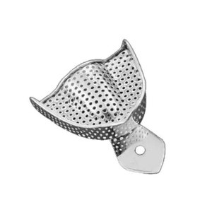 Premium Manual Dental Impression Tray Edge U2 Solid Upper Size L German Stainless Steel Reusable Autoclavable Perforation Free - Product Image 1
