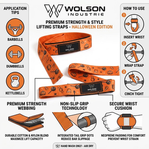 Wolson Industry Neoprene Breathable <b>Weight</b> Lifting Training Straps for Gym Fitness Strong Wrist Support for Deadlift <b>Barbell</b> - Product Image 4