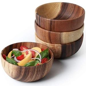 Handmade <b>Wooden</b> Bowl <b>Rustic</b> Antique Finish Serving Salad Bowl for Kitchen <b>Dining</b> <b>Table</b> Food Safe Eco Friendly Home Decor Use - Product Image 1