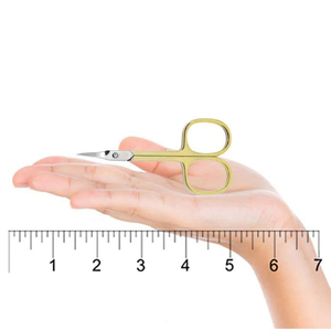 Tijeras para uñas de la mejor calidad, con hoja curva, color dorado, para cutículas, tijeras de manicura para hombres y mujeres - Product Image 5