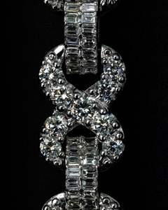 12mm <b>Infinity</b> Link Bracelet 925 Silver VVS1 Lab Grown Diamond Iced Out Hip Hop Jewelry Pass Diamond Factory Wholesaler 12ctw - Product Image 4