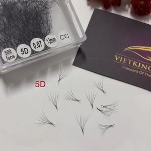 Extensiones de Pestañas Postizas Hechas a Mano con Pelo Sintético Negro Mate Natural, Pestañas de Volumen 3D-8D con Curvatura CC/DD/M/L de Alta Calidad - Product Image 2