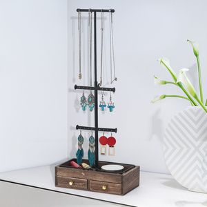 Scatola Portagioie in Legno di Alta Qualità con Decorazione a Porta Scorrevole, Organizzatore per Collane, Orecchini, Bracciali, Anelli e Altri Gioielli - Product Image 5