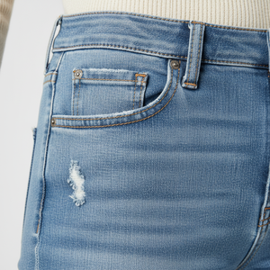 Servicio de Diseño Personalizado OEM, Pantalones Vaqueros para Mujer, Cómodos, de Primera Calidad, con Efecto Desgastado - Product Image 4
