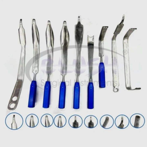High Quality Manual Stainless Steel 9-Piece Arthroplasty Hip Retractor Set (Blue) CE Certified <b>Blush</b> Surgical Orthopedic - Product Image 5