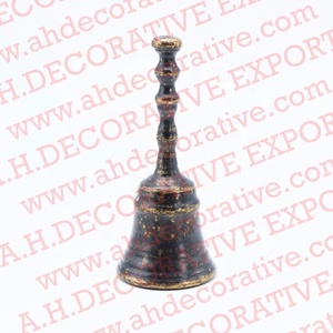 Cloche d'appel en métal avec manche en bois pour la décoration de Noël Cloches de décoration d'aliments usagés à l'intérieur et à l'extérieur - Product Image 5